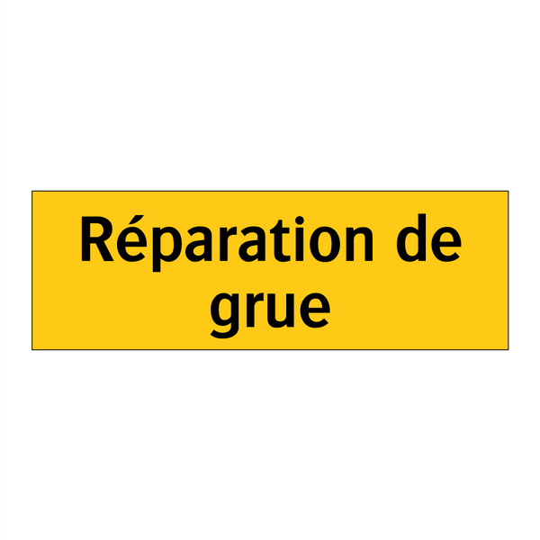 Réparation de grue
