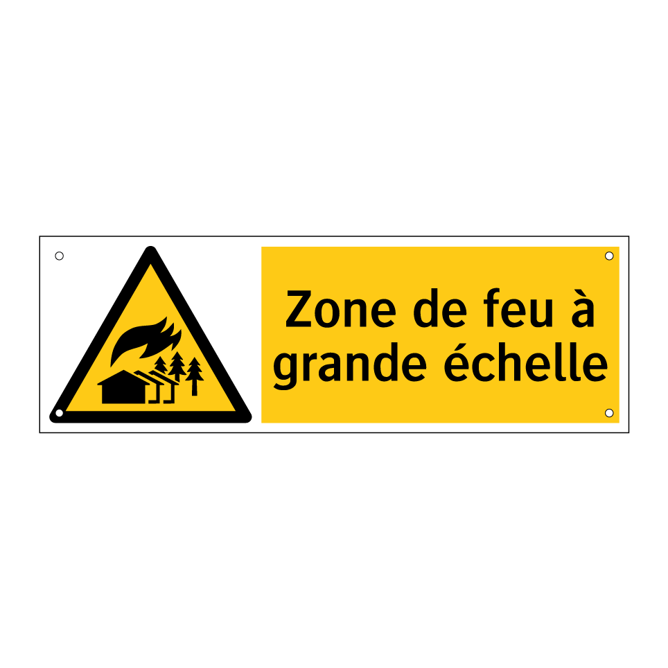 Zone de feu à grande échelle