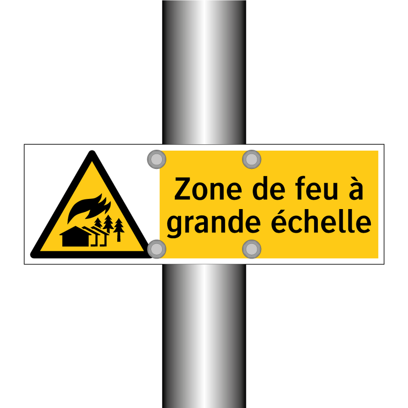 Zone de feu à grande échelle