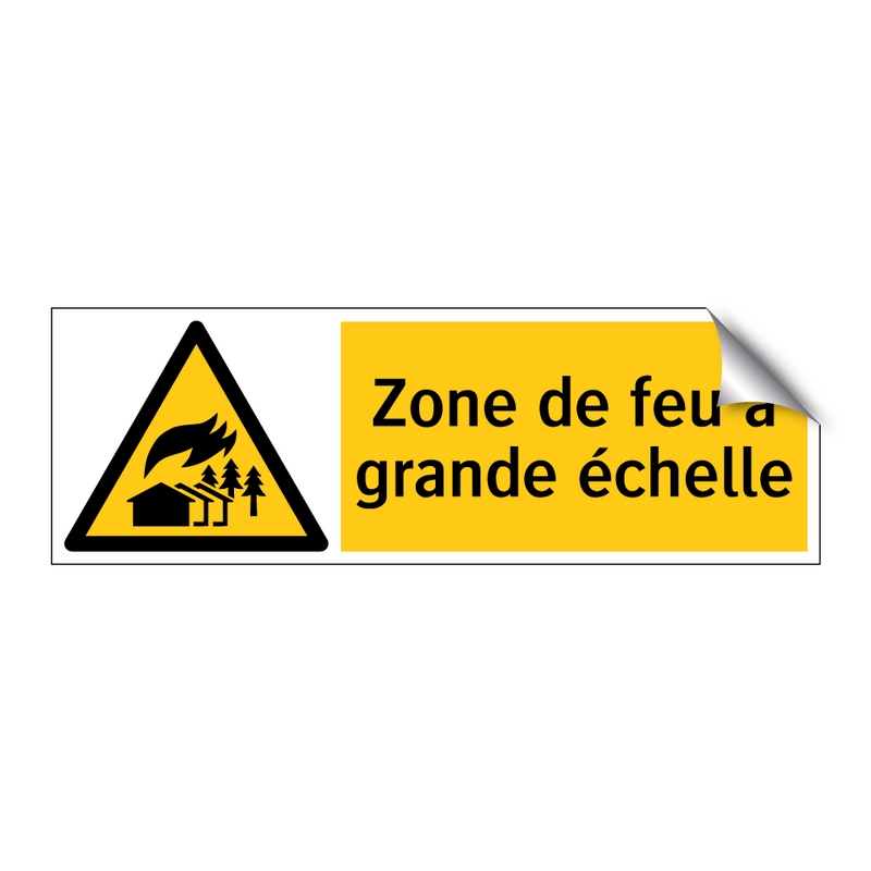 Zone de feu à grande échelle