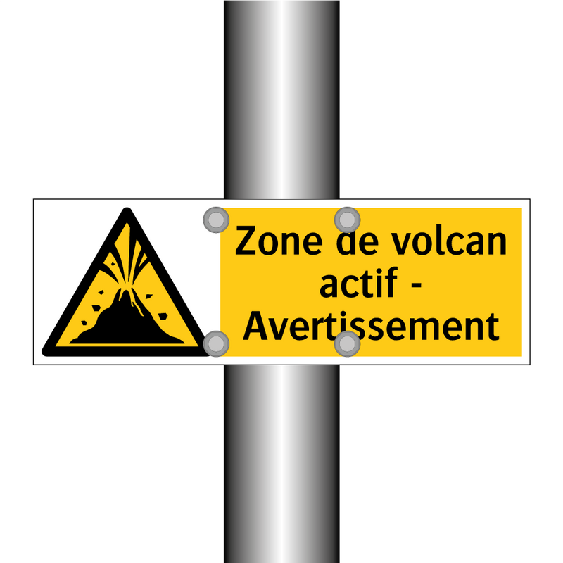 Zone de volcan actif - Avertissement