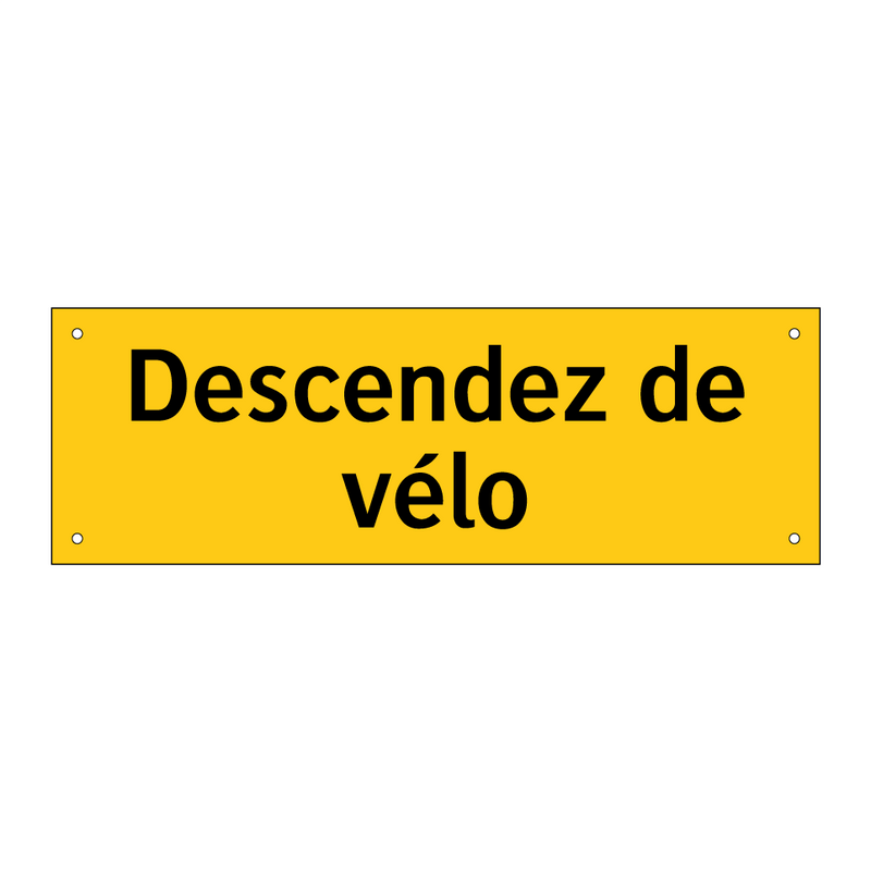 Descendez de vélo