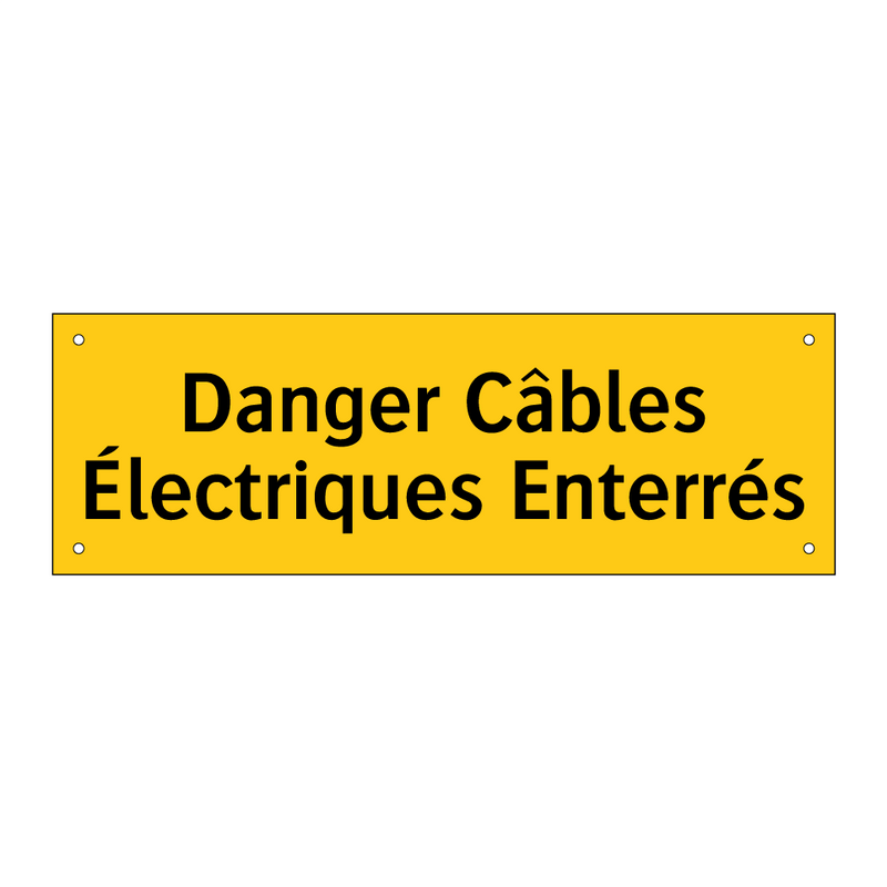 Danger Câbles Électriques Enterrés