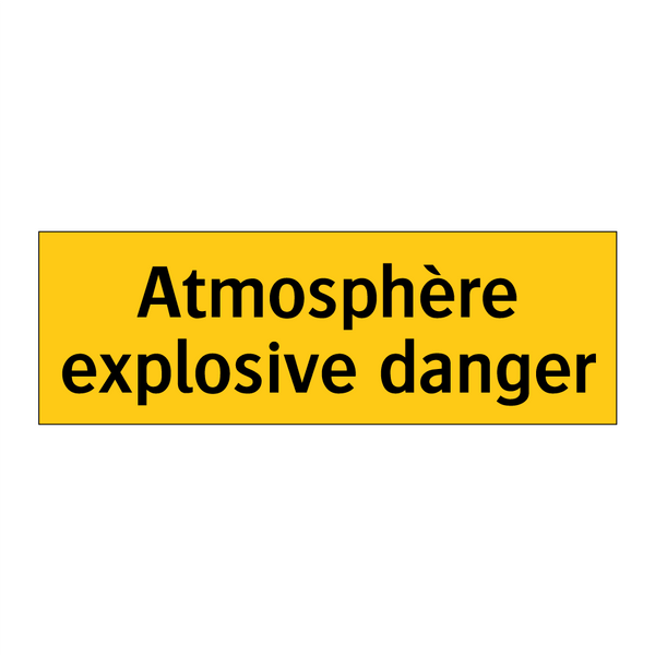 Atmosphère explosive danger