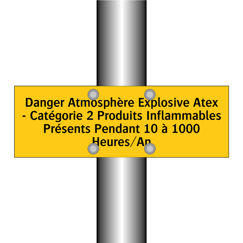 Danger Atmosphère Explosive Atex - Catégorie 2 Produits Inflammables Présents Pendant 10 à 1000 Heures/An