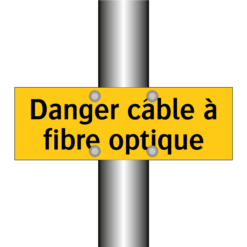 Danger câble à fibre optique