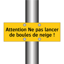 Attention Ne pas lancer de boules de neige !