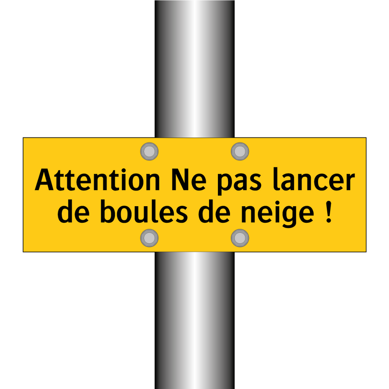 Attention Ne pas lancer de boules de neige !