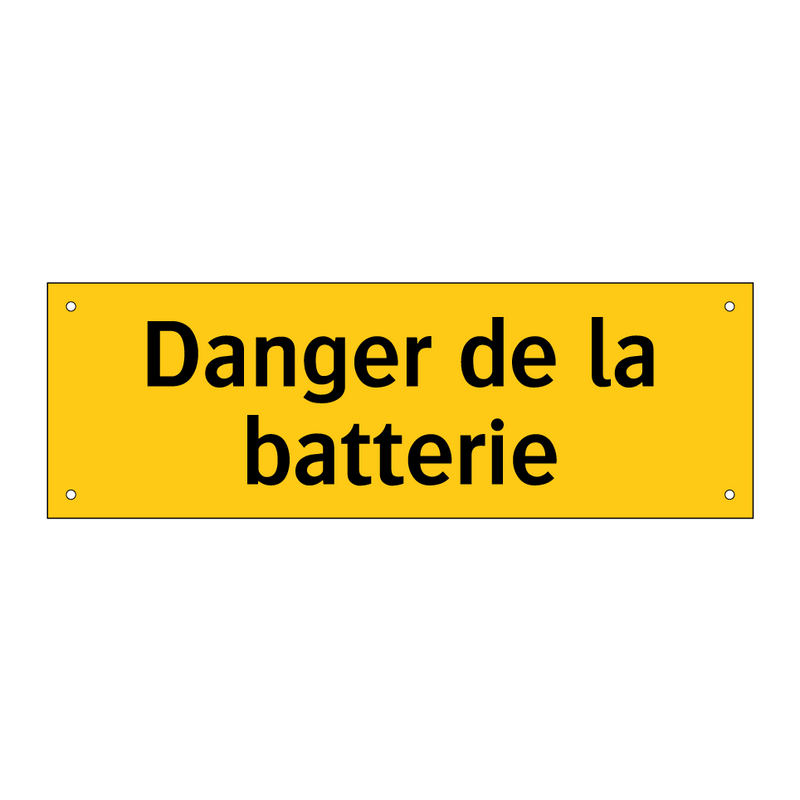 Danger de la batterie