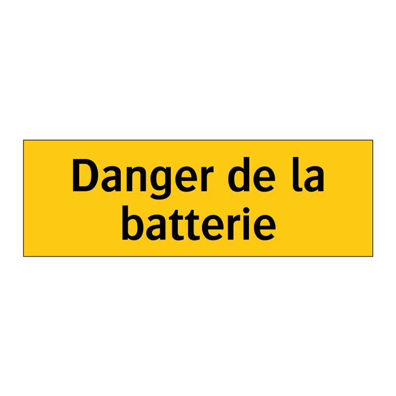 Danger de la batterie