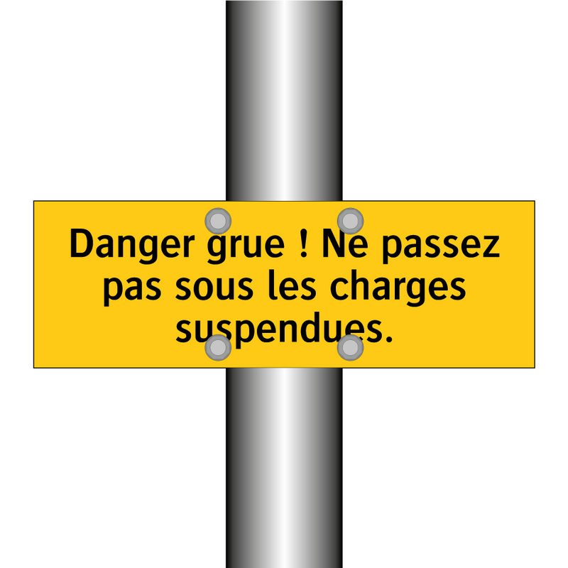 Danger grue ! Ne passez pas sous les charges suspendues