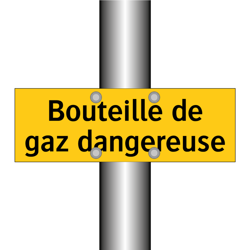Bouteille de gaz dangereuse