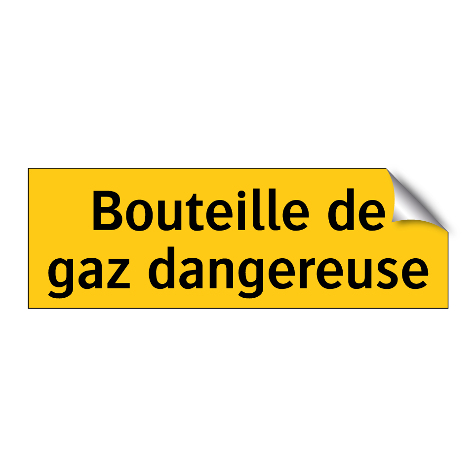 Bouteille de gaz dangereuse