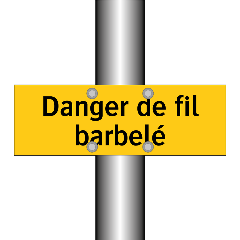 Danger de fil barbelé