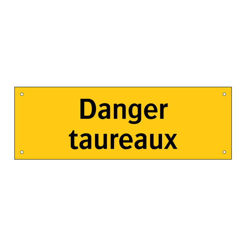 Danger taureaux