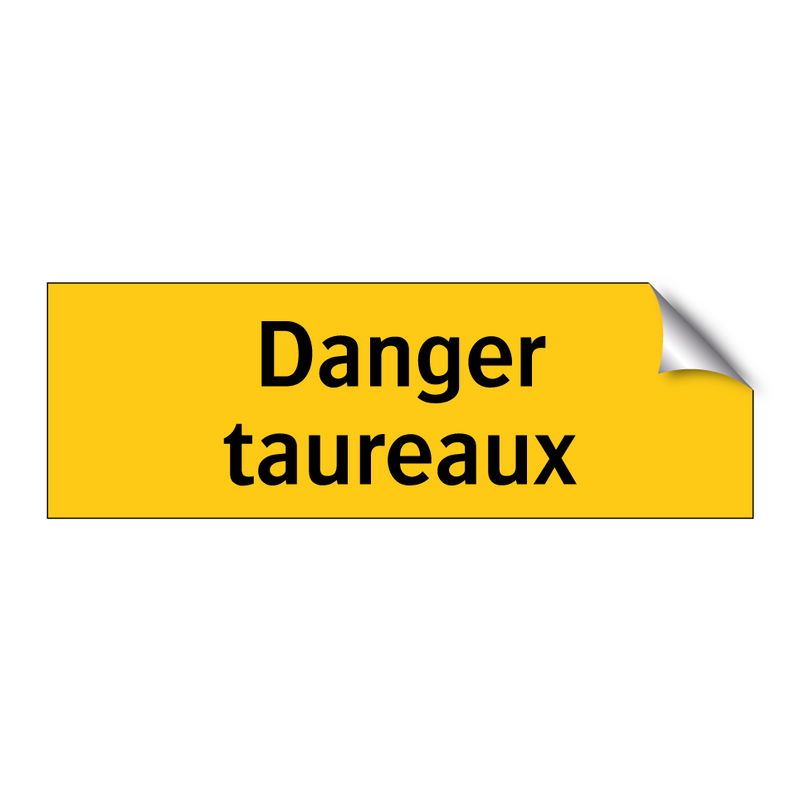 Danger taureaux
