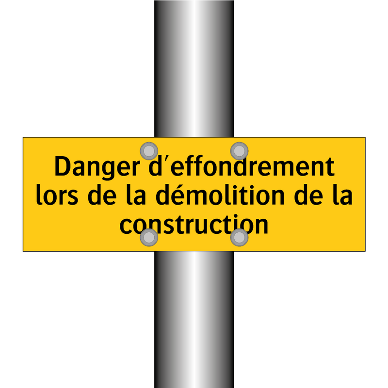 Danger d'effondrement lors de la démolition de la construction
