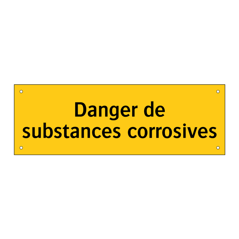 Danger de substances corrosives