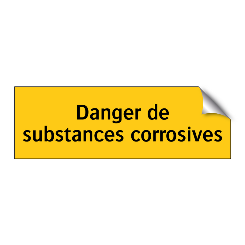 Danger de substances corrosives