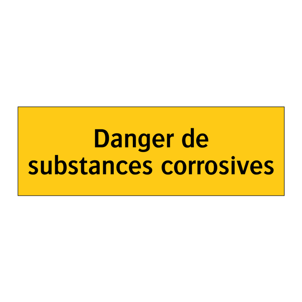 Danger de substances corrosives