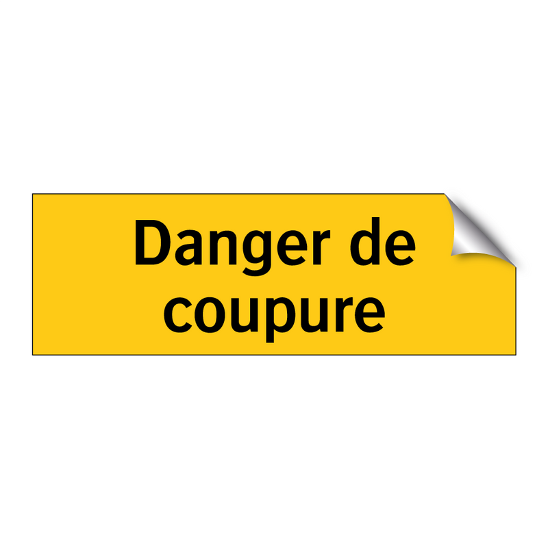 Danger de coupure