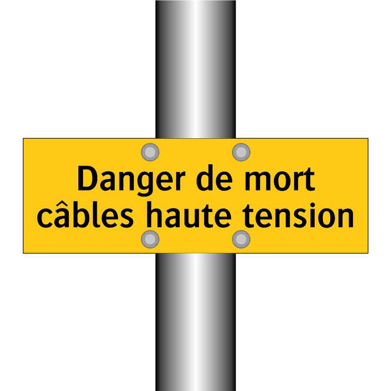 Danger de mort câbles haute tension