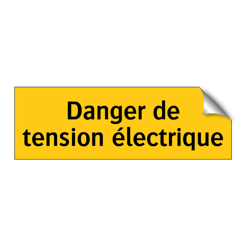 Danger de tension électrique