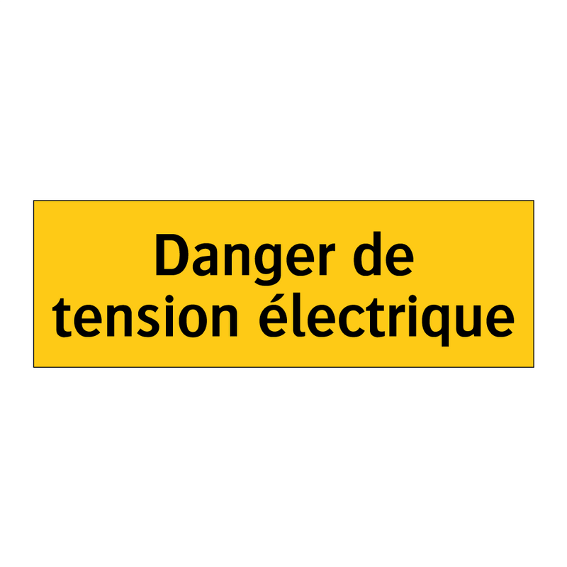 Danger de tension électrique