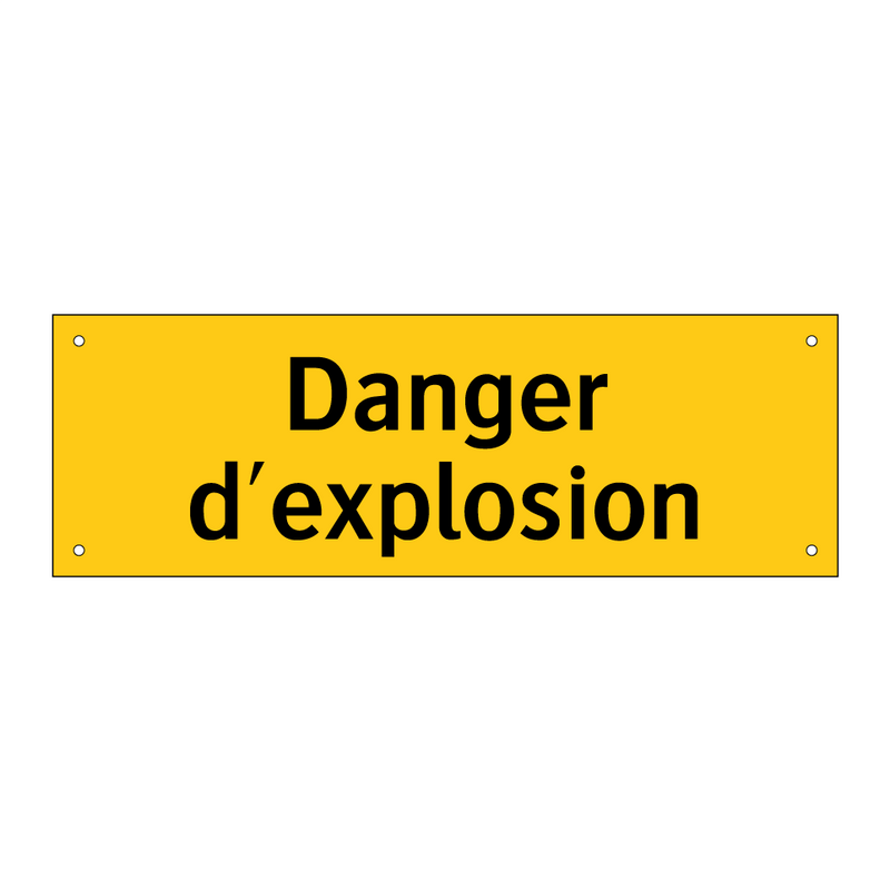 Danger d'explosion