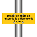 Danger de chute en raison de la différence de hauteur