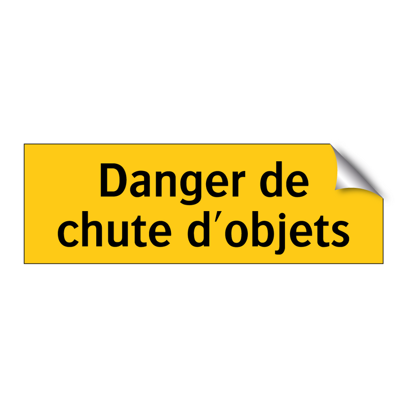 Danger de chute d'objets