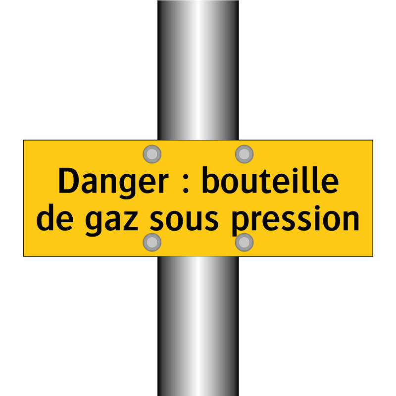 Danger : bouteille de gaz sous pression