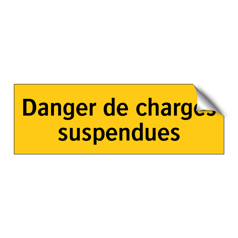 Danger de charges suspendues