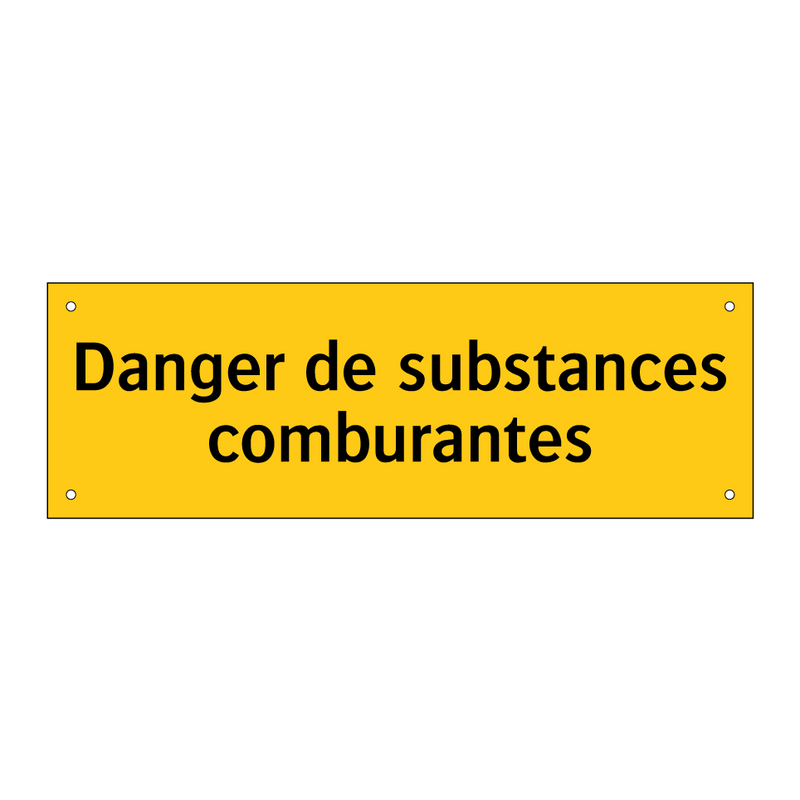 Danger de substances comburantes