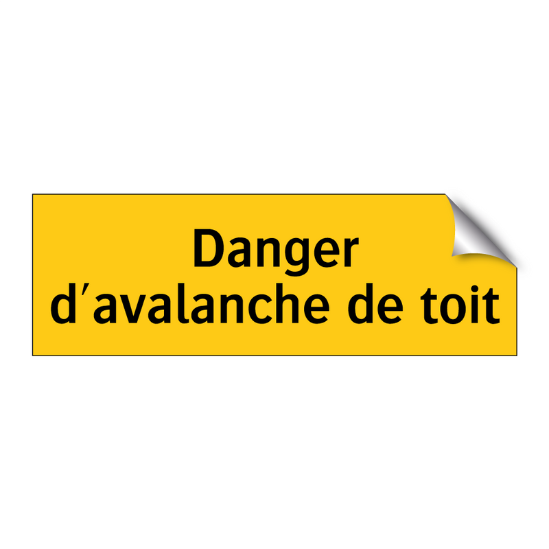 Danger d'avalanche de toit