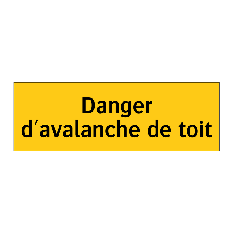 Danger d'avalanche de toit
