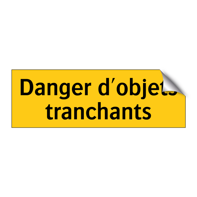 Danger d'objets tranchants