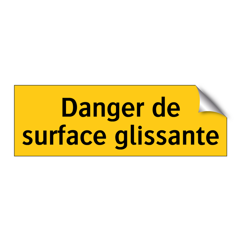 Danger de surface glissante