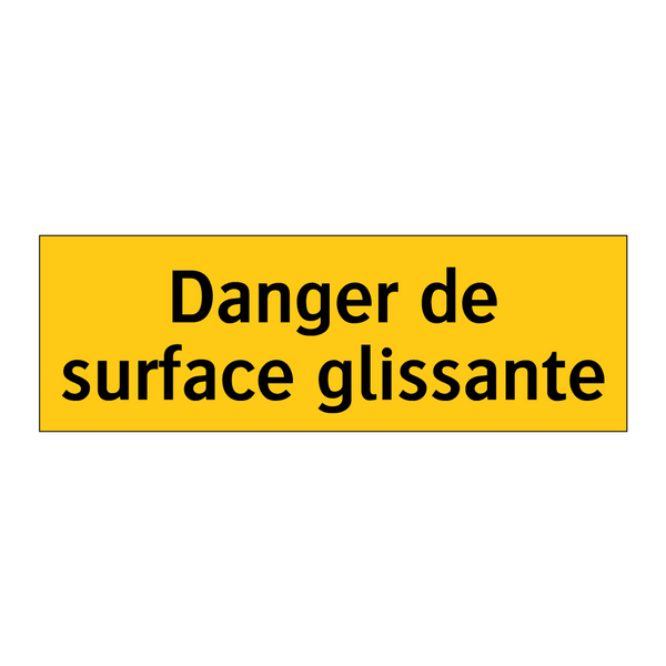 Danger de surface glissante