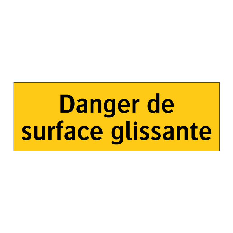 Danger de surface glissante