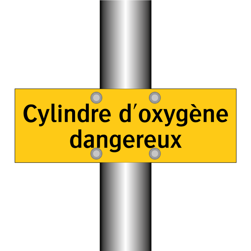 Cylindre d'oxygène dangereux