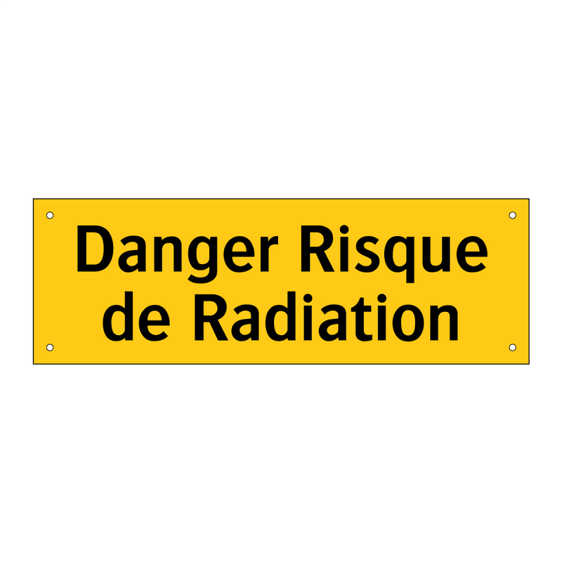 Danger Risque de Radiation