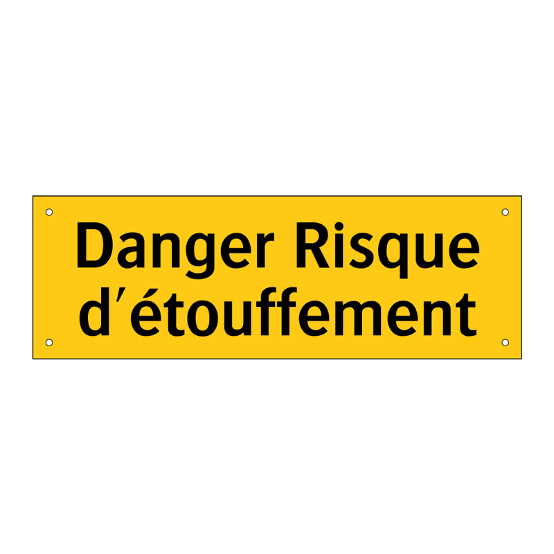 Danger Risque d'étouffement