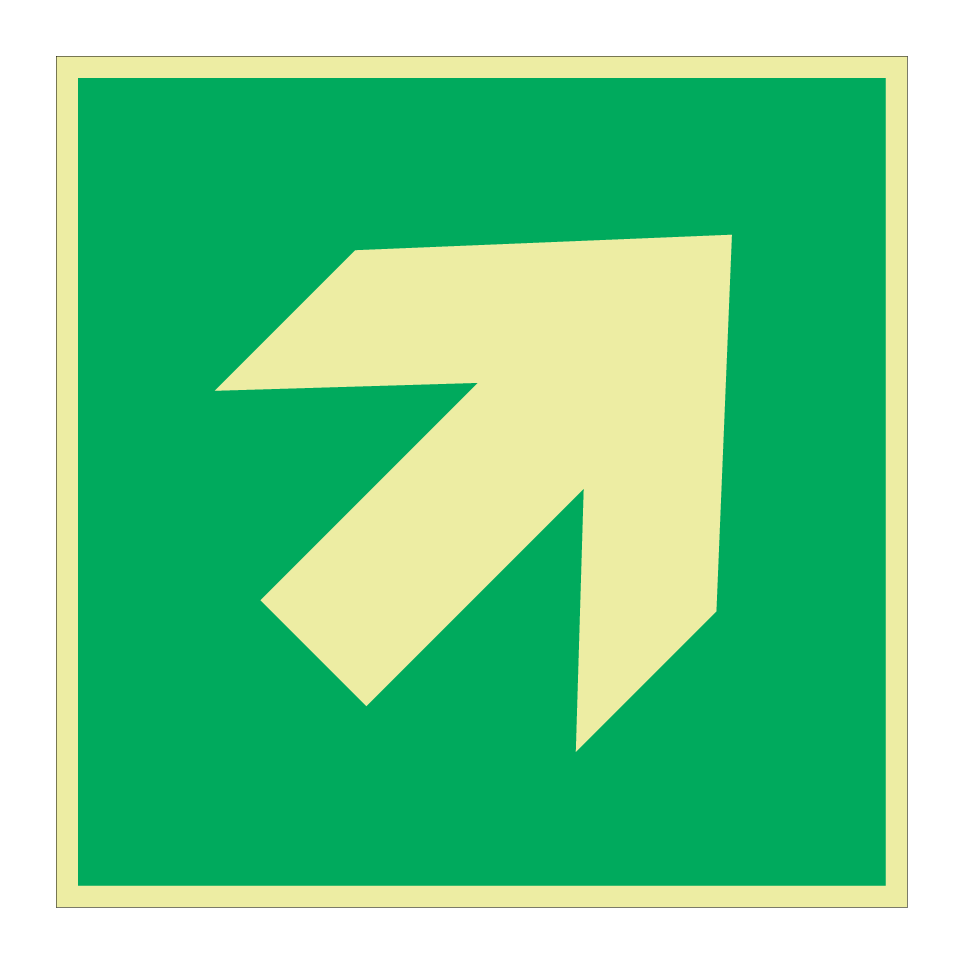 E006 Flèche de direction (angle de 45°)
