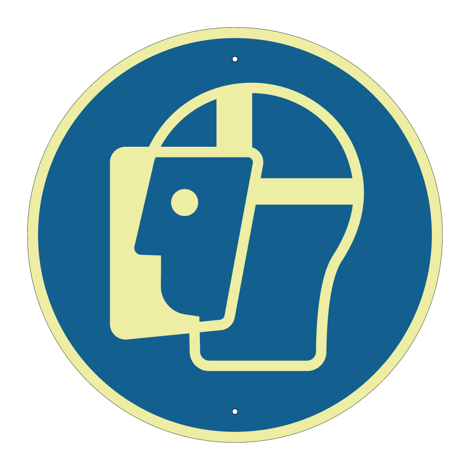 M013 Protection obligatoire du visage (visière de protection)