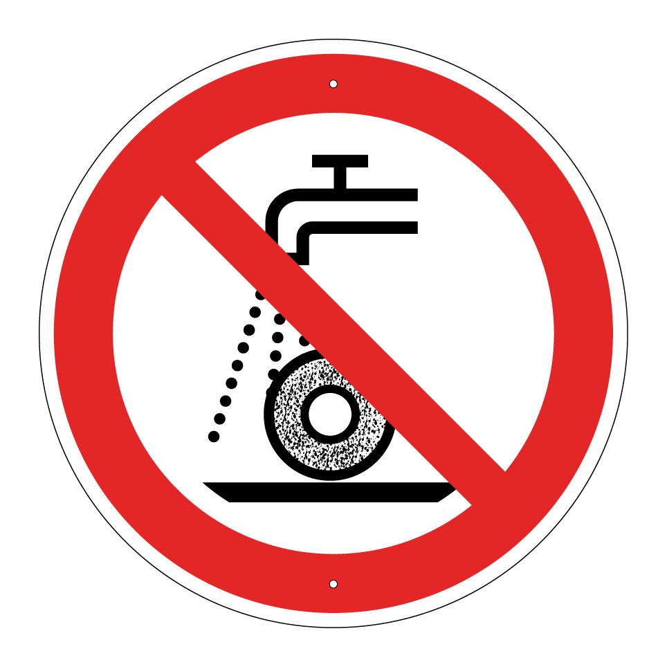 P033 Ne pas utiliser pour rectification humide