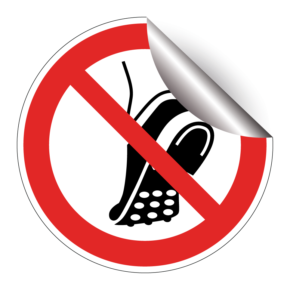 P035 Ne pas porter de chaussures à crampons métalliques