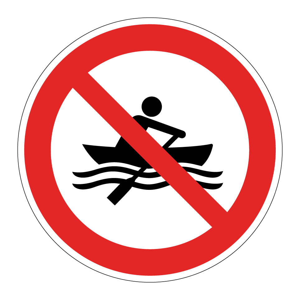 P055 Interdiction d'utiliser des embarcations à propulsion manuelle