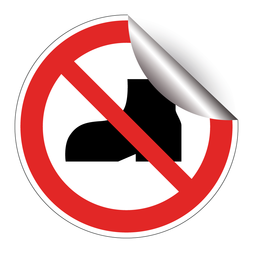 P060 Chaussures d'extérieur interdites