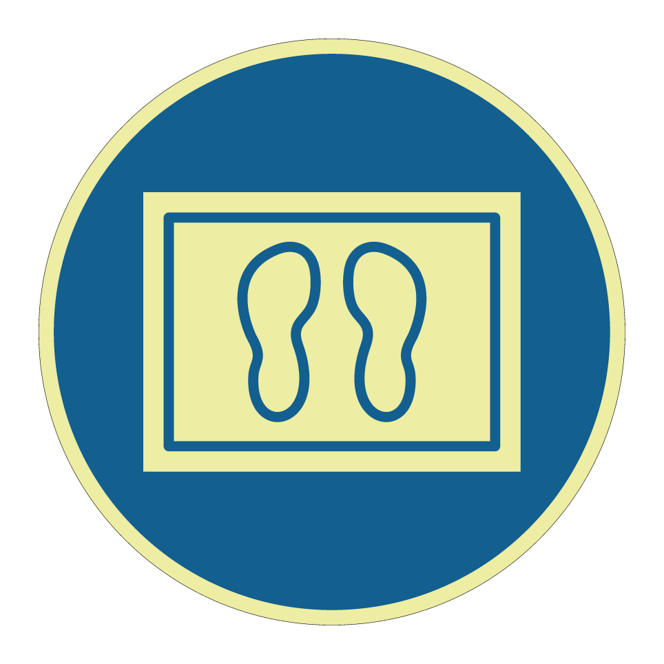 Utiliser le tapis de désinfection